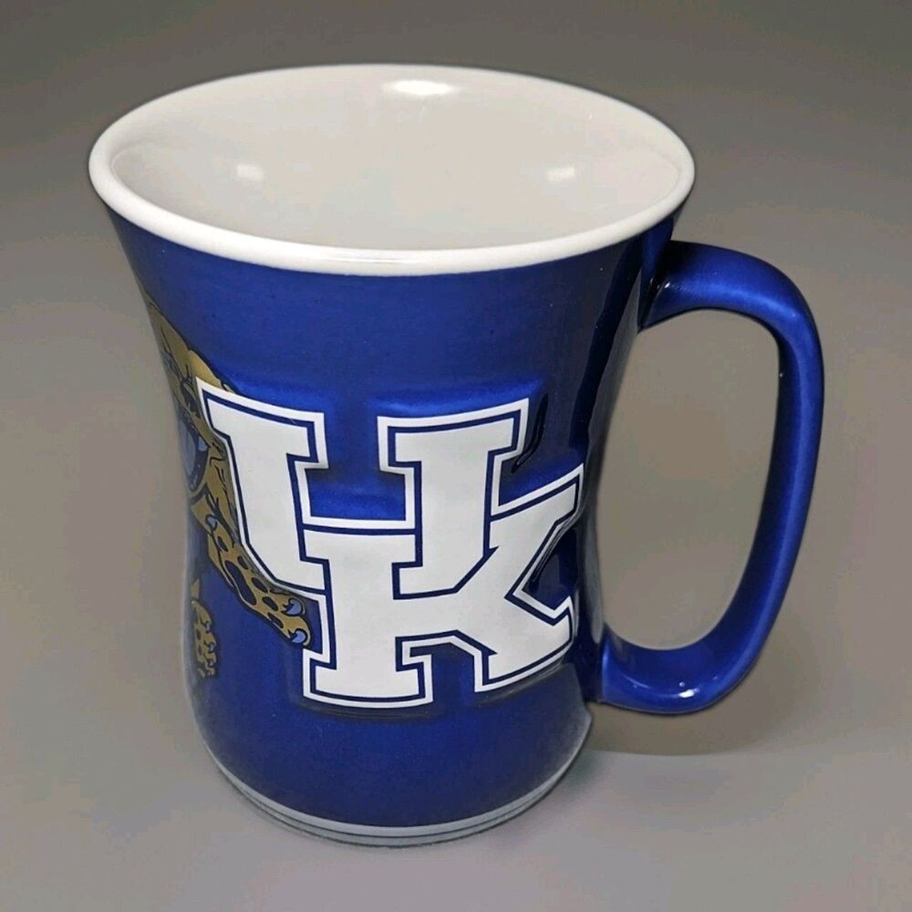 Kentucky Wildcats UK Coffee Mug Indigo Falls Wildcat Mascot Blue NCAA